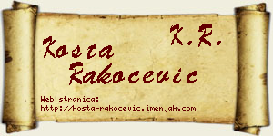 Kosta Rakočević vizit kartica